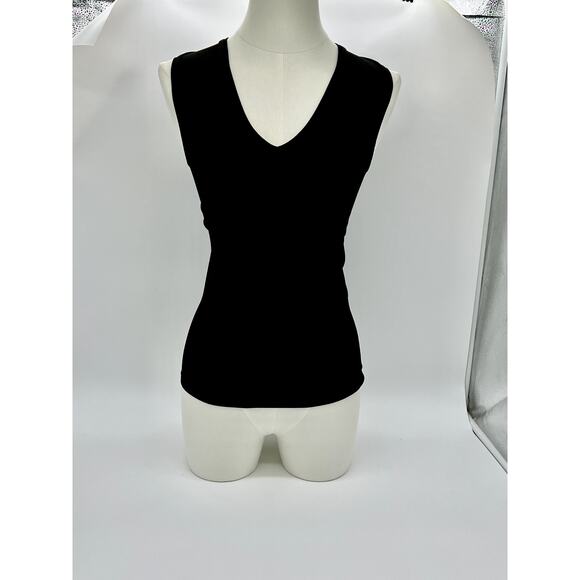 BANANA REPUBLIC Women's V-Neck Black Knit Tank NWT - Picture 1 of 8